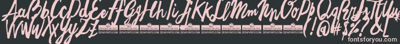 FreehandBrushEasyTrial Font – Pink Fonts on Black Background