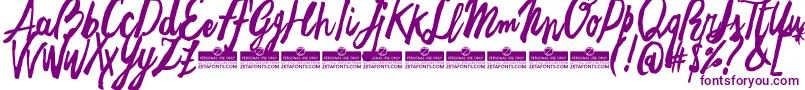 FreehandBrushEasyTrial Font – Purple Fonts on White Background