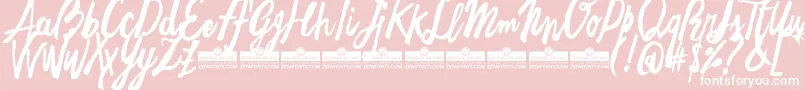 FreehandBrushEasyTrial Font – White Fonts on Pink Background