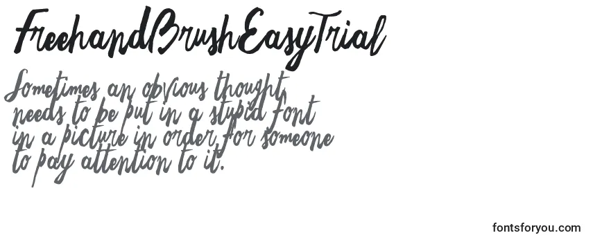 Review of the FreehandBrushEasyTrial Font