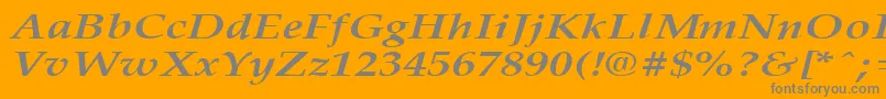 フォントPalisadebroadBoldItalic – オレンジの背景に灰色の文字