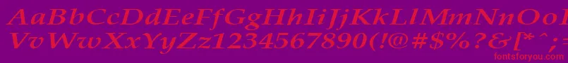 PalisadebroadBoldItalic Font – Red Fonts on Purple Background