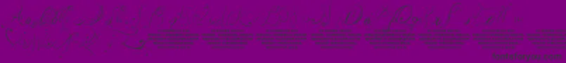LyssaDemoVersion Font – Black Fonts on Purple Background