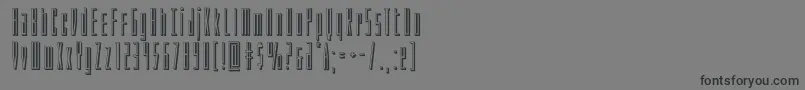 フォントPhantacon3D – 黒い文字の灰色の背景