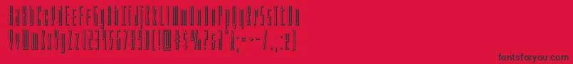 Шрифт Phantacon3D – чёрные шрифты на красном фоне