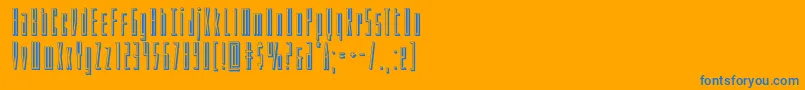 Phantacon3D Font – Blue Fonts on Orange Background