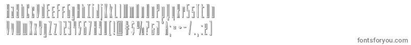 Phantacon3D-fontti – harmaat kirjasimet valkoisella taustalla