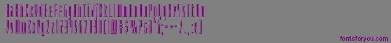 フォントPhantacon3D – 紫色のフォント、灰色の背景