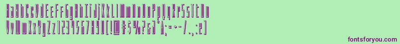 Phantacon3D Font – Purple Fonts on Green Background