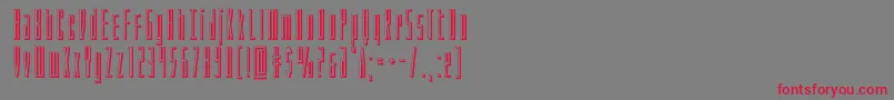 フォントPhantacon3D – 赤い文字の灰色の背景