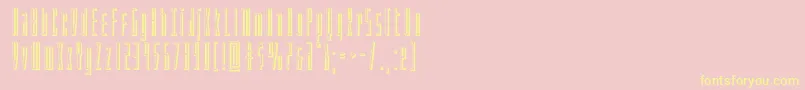 Phantacon3D-Schriftart – Gelbe Schriften auf rosa Hintergrund