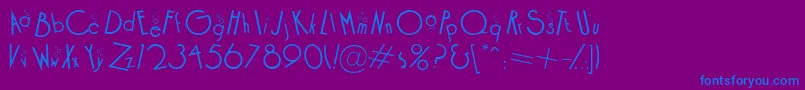 Cockb Font – Blue Fonts on Purple Background