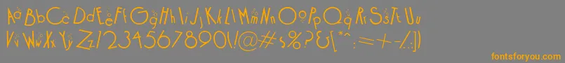 Cockb Font – Orange Fonts on Gray Background