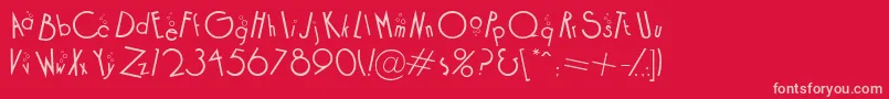 Cockb Font – Pink Fonts on Red Background