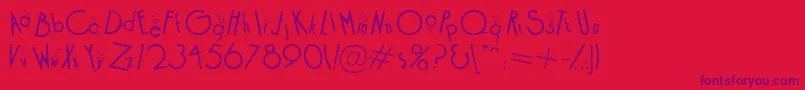 Cockb-fontti – violetit fontit punaisella taustalla
