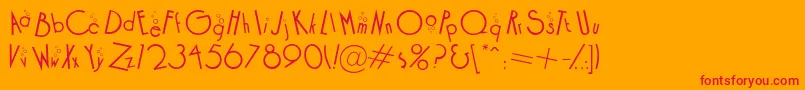 Cockb Font – Red Fonts on Orange Background