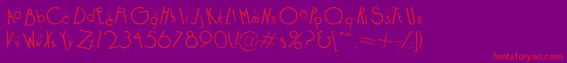 Cockb Font – Red Fonts on Purple Background