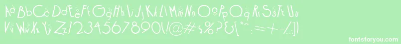 Cockb Font – White Fonts on Green Background