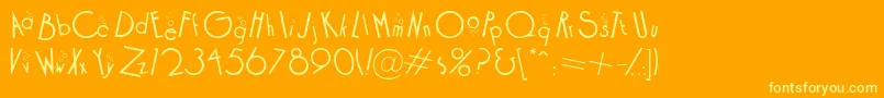 Cockb-fontti – keltaiset fontit oranssilla taustalla