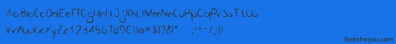 Шрифт BicoDePenaRegular – чёрные шрифты на синем фоне