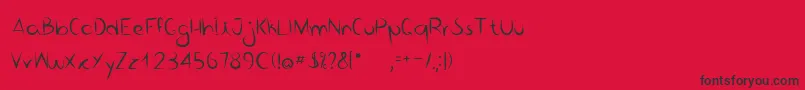 Шрифт BicoDePenaRegular – чёрные шрифты на красном фоне