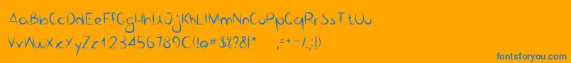 BicoDePenaRegular Font – Blue Fonts on Orange Background