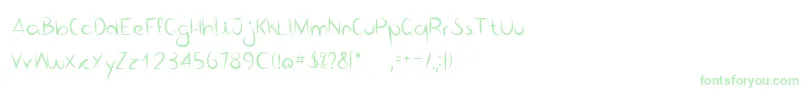 BicoDePenaRegular Font – Green Fonts on White Background