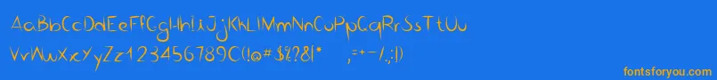 BicoDePenaRegular Font – Orange Fonts on Blue Background
