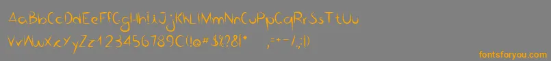 Шрифт BicoDePenaRegular – оранжевые шрифты на сером фоне