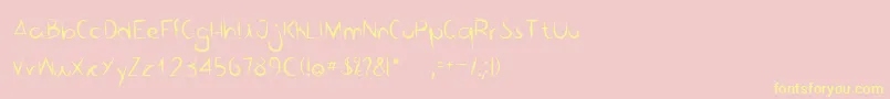 BicoDePenaRegular-Schriftart – Gelbe Schriften auf rosa Hintergrund