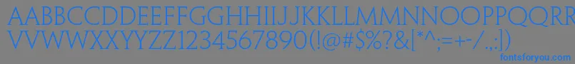 PenumbraserifstdLight Font – Blue Fonts on Gray Background