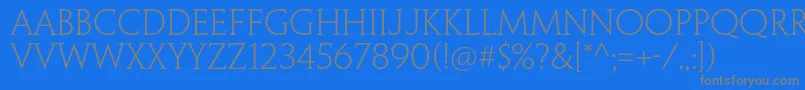PenumbraserifstdLight Font – Gray Fonts on Blue Background