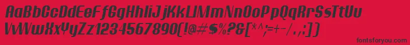 Ptarmci Font – Black Fonts on Red Background