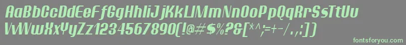 Ptarmci Font – Green Fonts on Gray Background