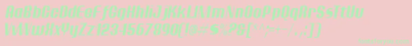 Ptarmci Font – Green Fonts on Pink Background