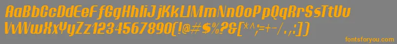Ptarmci Font – Orange Fonts on Gray Background