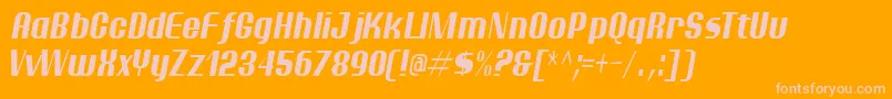 Ptarmci Font – Pink Fonts on Orange Background