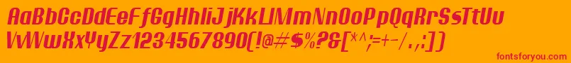 Ptarmci Font – Red Fonts on Orange Background