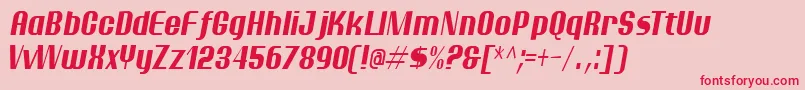 Ptarmci Font – Red Fonts on Pink Background