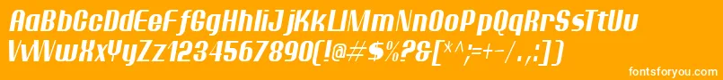 Ptarmci Font – White Fonts on Orange Background