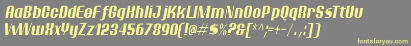 Ptarmci Font – Yellow Fonts on Gray Background