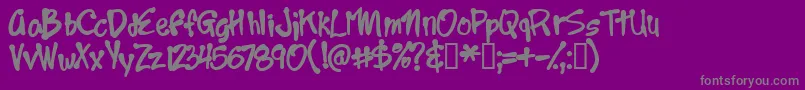 Year2000boogie Font – Gray Fonts on Purple Background