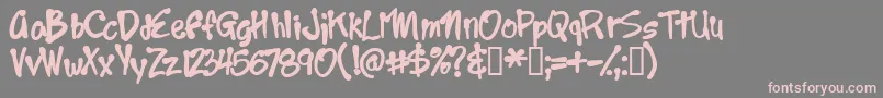 Year2000boogie Font – Pink Fonts on Gray Background