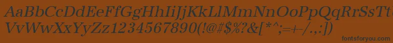 UrwantiquatnarOblique Font – Black Fonts on Brown Background