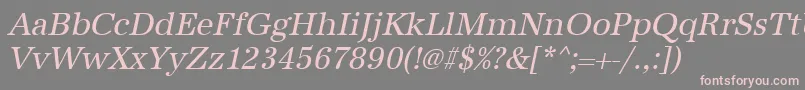 UrwantiquatnarOblique Font – Pink Fonts on Gray Background