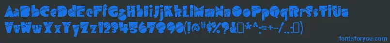 AirmolestripeRegular Font – Blue Fonts on Black Background