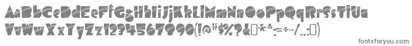 AirmolestripeRegular-fontti – harmaat kirjasimet valkoisella taustalla