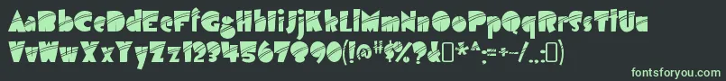 AirmolestripeRegular Font – Green Fonts on Black Background