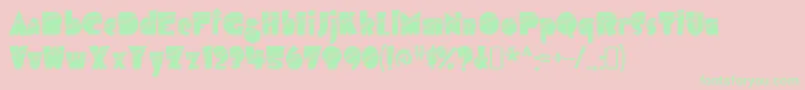 AirmolestripeRegular Font – Green Fonts on Pink Background