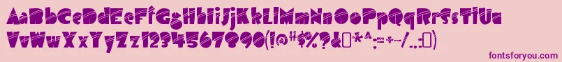 AirmolestripeRegular Font – Purple Fonts on Pink Background